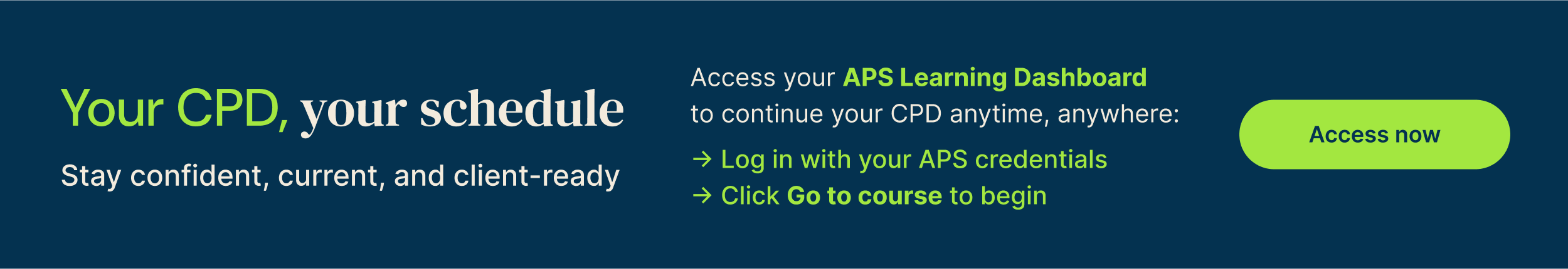 APS learning dashboard